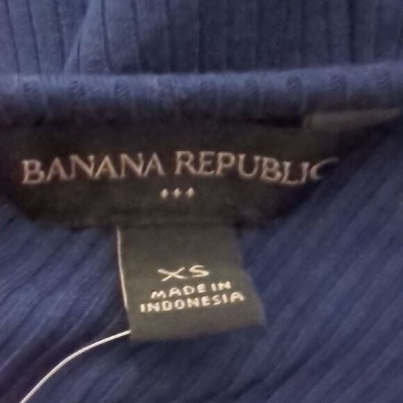 Banana Republic Blue Asymmetrical Blouse with Long Sleeves - Picture 5 of 6